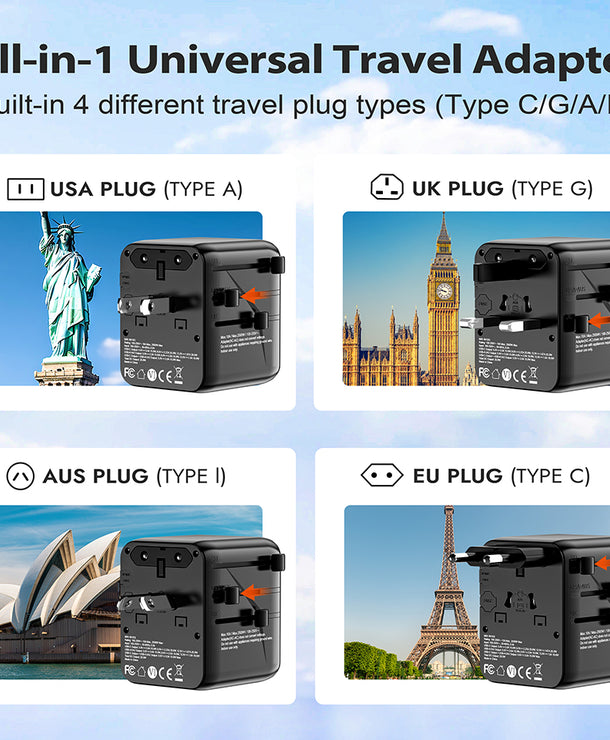 20W Universal Travel Adapter All in 1
