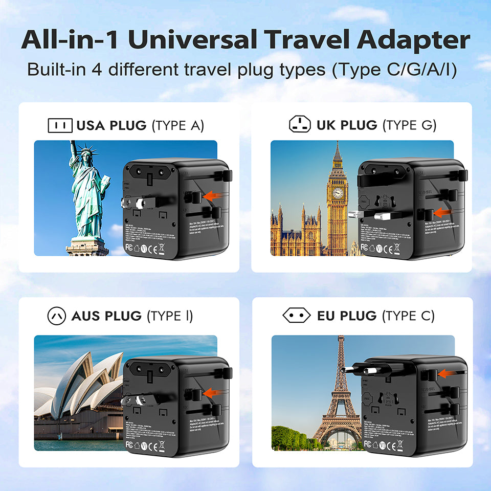 20W Universal Travel Adapter All in 1