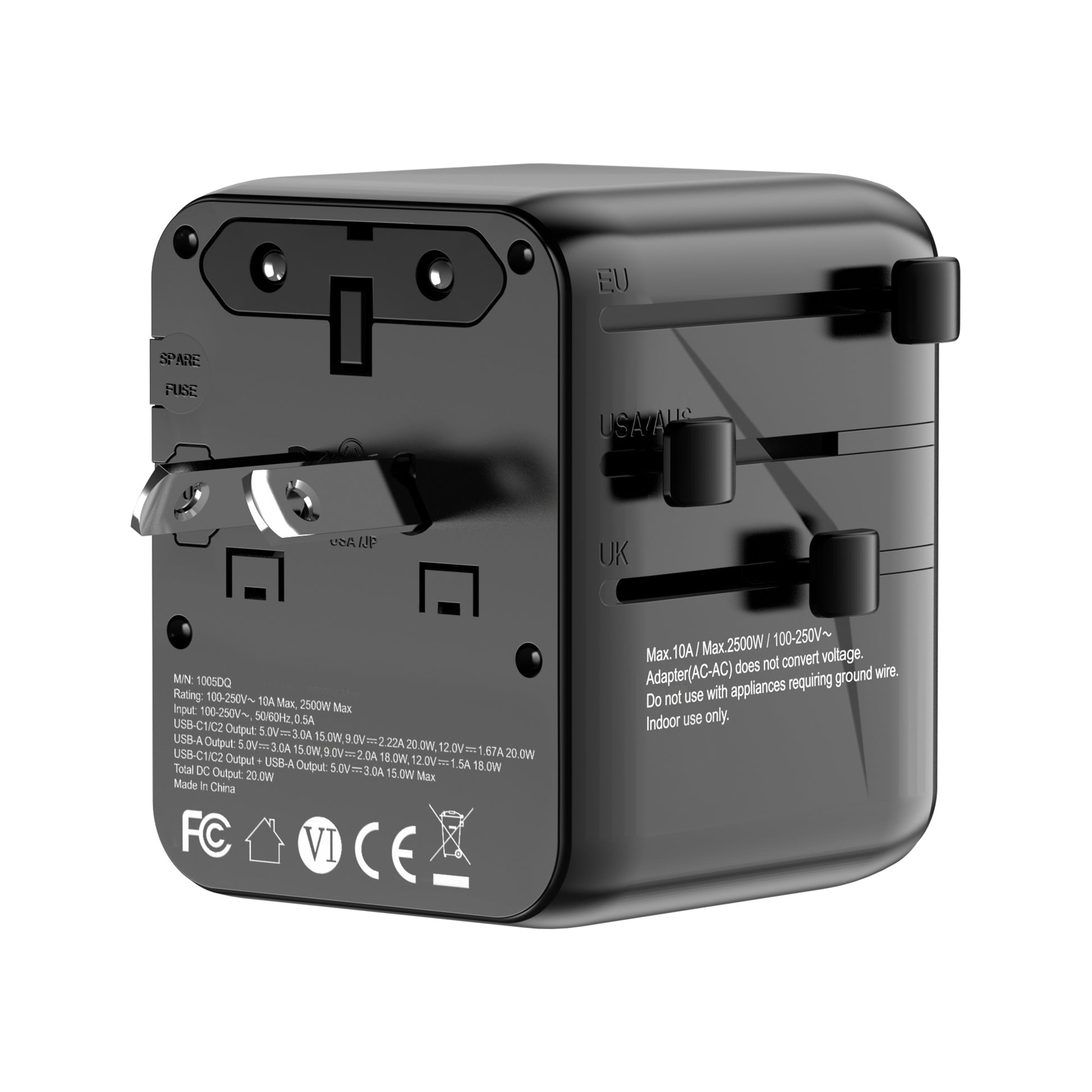 20W Universal Travel Adapter All in 1