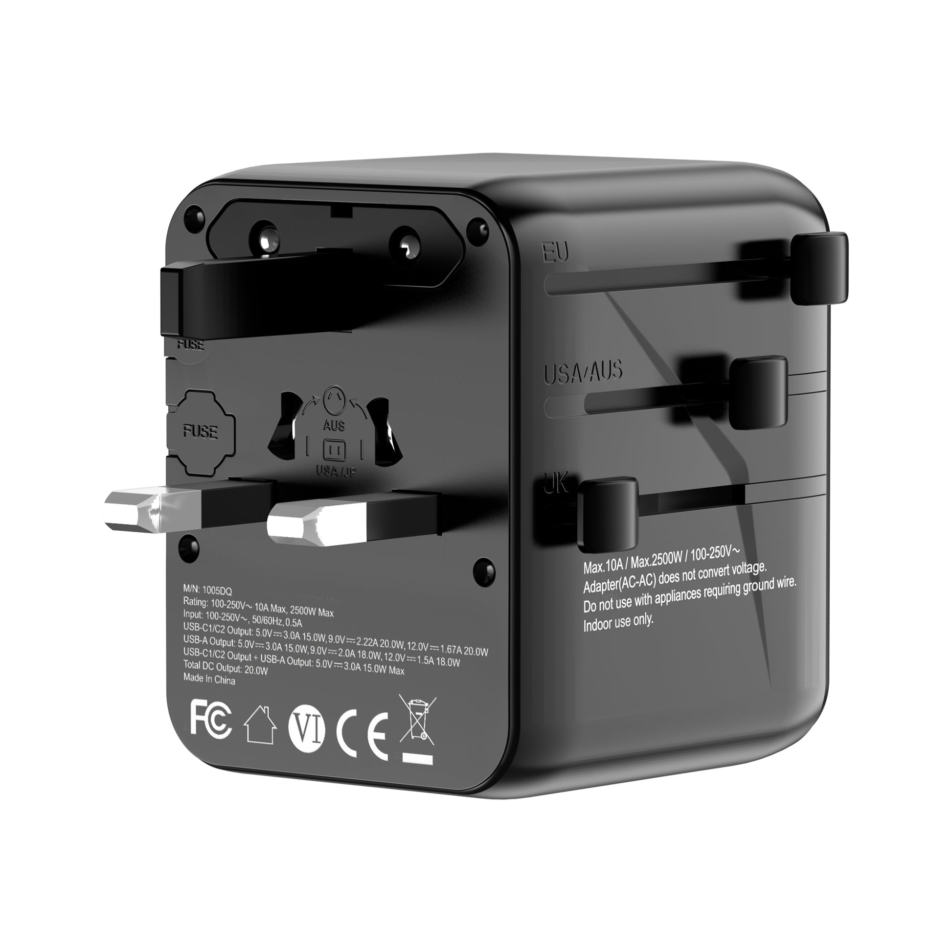 20W Universal Travel Adapter All in 1